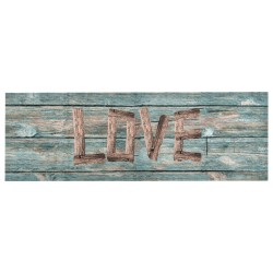 vidaXL Küchenbodenmatte Waschbar Love 60x180 cm  