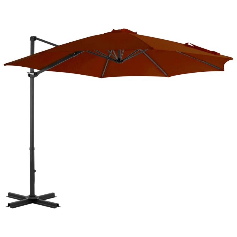 vidaXL Ampelschirm mit Aluminium-Mast Terrakotta-Rot 300 cm vidaXL Ampelschirm mit Aluminium-Mast Terrakotta-Rot 300 cm