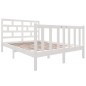 vidaXL Massivholzbett Weiß Kiefer 140x190 cm vidaXL Massivholzbett Weiß Kiefer 140x190 cm
