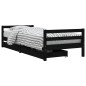 vidaXL Kinderbett mit Schubladen Schwarz 80x200 cm Massivholz Kiefer vidaXL Kinderbett mit Schubladen Schwarz 80x200 cm Massivholz Kiefer