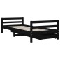 vidaXL Kinderbett mit Schubladen Schwarz 80x200 cm Massivholz Kiefer vidaXL Kinderbett mit Schubladen Schwarz 80x200 cm Massivholz Kiefer