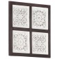 vidaXL Handgeschnitztes Wandpaneel MDF 40x40x1,5 cm Braun und Weiß vidaXL Handgeschnitztes Wandpaneel MDF 40x40x1,5 cm Braun und Weiß