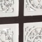 vidaXL Handgeschnitztes Wandpaneel MDF 40x40x1,5 cm Braun und Weiß vidaXL Handgeschnitztes Wandpaneel MDF 40x40x1,5 cm Braun und Weiß