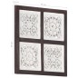 vidaXL Handgeschnitztes Wandpaneel MDF 40x40x1,5 cm Braun und Weiß vidaXL Handgeschnitztes Wandpaneel MDF 40x40x1,5 cm Braun und Weiß