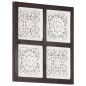 vidaXL Handgeschnitztes Wandpaneel MDF 40x40x1,5 cm Braun und Weiß vidaXL Handgeschnitztes Wandpaneel MDF 40x40x1,5 cm Braun und Weiß
