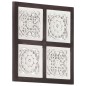 vidaXL Handgeschnitztes Wandpaneel MDF 40x40x1,5 cm Braun und Weiß vidaXL Handgeschnitztes Wandpaneel MDF 40x40x1,5 cm Braun und Weiß