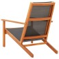 vidaXL Garten-Loungestuhl Schwarz Massivholz Eukalyptus und Textilene vidaXL Garten-Loungestuhl Schwarz Massivholz Eukalyptus und Textilene