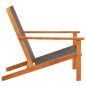 vidaXL Garten-Loungestuhl Schwarz Massivholz Eukalyptus und Textilene vidaXL Garten-Loungestuhl Schwarz Massivholz Eukalyptus und Textilene