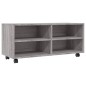vidaXL TV-Schrank mit Rollen Grau Sonoma 90x35x35 cm Holzwerkstoff vidaXL TV-Schrank mit Rollen Grau Sonoma 90x35x35 cm Holzwerkstoff