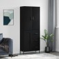 Highboard Schwarz 69,5x34x180 cm Holzwerkstoff Highboard Schwarz 69,5x34x180 cm Holzwerkstoff