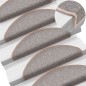 vidaXL 15 Stk. Treppenmatten Hellbraun 65 x 24 x 4 cm