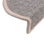 vidaXL 15 Stk. Treppenmatten Hellbraun 65 x 24 x 4 cm