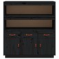 vidaXL Highboard Schwarz 100x40x108,5 cm Massivholz Kiefer vidaXL Highboard Schwarz 100x40x108,5 cm Massivholz Kiefer