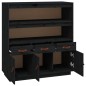 vidaXL Highboard Schwarz 100x40x108,5 cm Massivholz Kiefer vidaXL Highboard Schwarz 100x40x108,5 cm Massivholz Kiefer