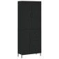 Highboard Schwarz 69,5x34x180 cm Holzwerkstoff Highboard Schwarz 69,5x34x180 cm Holzwerkstoff