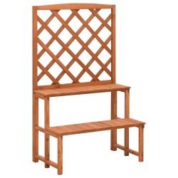 vidaXL Blumentreppe mit Rankgitter 70x42x115 cm Massivholz Tanne  