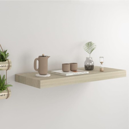 vidaXL Schwebendes Wandregal Eichefarben 60x23,5x3,8 cm MDF  