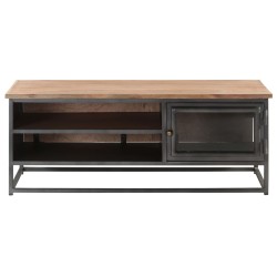 vidaXL Couchtisch Grau 90x50x35 cm Massivholz Akazie