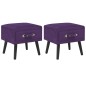 Nachttische 2 Stk. Dunkelviolett 40 x 35 x 40 cm Samt Nachttische 2 Stk. Dunkelviolett 40 x 35 x 40 cm Samt