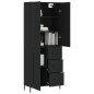 Highboard Schwarz 69,5x34x180 cm Holzwerkstoff Highboard Schwarz 69,5x34x180 cm Holzwerkstoff
