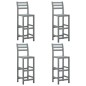 vidaXL Barhocker 4 Stk. Grau Massivholz Akazie vidaXL Barhocker 4 Stk. Grau Massivholz Akazie