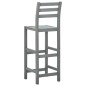 vidaXL Barhocker 4 Stk. Grau Massivholz Akazie vidaXL Barhocker 4 Stk. Grau Massivholz Akazie
