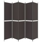 vidaXL 5-tlg. Paravent Braun 250x220 cm Stoff vidaXL 5-tlg. Paravent Braun 250x220 cm Stoff