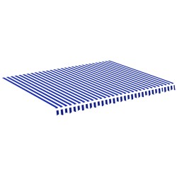 vidaXL Markisenbespannung Blau und Weiß 4,5x3,5 m