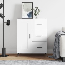 vidaXL Sideboard Hochglanz-Weiß 69,5x34x90 cm Holzwerkstoff