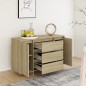 vidaXL Sideboard 3 Schubladen Sonoma-Eiche 120x41x75 cm Holzwerkstoff vidaXL Sideboard 3 Schubladen Sonoma-Eiche 120x41x75 cm Holzwerkstoff