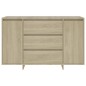 vidaXL Sideboard 3 Schubladen Sonoma-Eiche 120x41x75 cm Holzwerkstoff vidaXL Sideboard 3 Schubladen Sonoma-Eiche 120x41x75 cm Holzwerkstoff