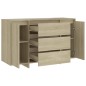 vidaXL Sideboard 3 Schubladen Sonoma-Eiche 120x41x75 cm Holzwerkstoff vidaXL Sideboard 3 Schubladen Sonoma-Eiche 120x41x75 cm Holzwerkstoff