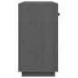 vidaXL Sideboard Grau 100x40x75 cm Massivholz Kiefer vidaXL Sideboard Grau 100x40x75 cm Massivholz Kiefer