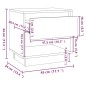 vidaXL Nachttisch Sonoma-Eiche 45x34x44 cm Holzwerkstoff vidaXL Nachttisch Sonoma-Eiche 45x34x44 cm Holzwerkstoff