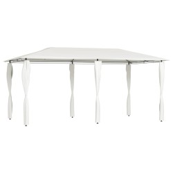 vidaXL Pavillon mit Pfostenabdeckungen 3x6x2,6 m Creme 160 g/m² 