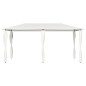 vidaXL Pavillon mit Pfostenabdeckungen 3x6x2,6 m Creme 160 g/m² 