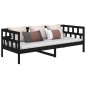 vidaXL Tagesbett Schwarz Massivholz Kiefer 80x200 cm vidaXL Tagesbett Schwarz Massivholz Kiefer 80x200 cm