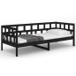 vidaXL Tagesbett Schwarz Massivholz Kiefer 80x200 cm vidaXL Tagesbett Schwarz Massivholz Kiefer 80x200 cm