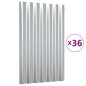vidaXL Dachpaneele 36 Stk. Pulverbeschichteter Stahl Silber 60x36 cm vidaXL Dachpaneele 36 Stk. Pulverbeschichteter Stahl Silber 60x36 cm