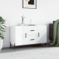 vidaXL Sideboard Hochglanz-Weiß 100x36x60 cm Holzwerkstoff vidaXL Sideboard Hochglanz-Weiß 100x36x60 cm Holzwerkstoff
