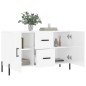 vidaXL Sideboard Hochglanz-Weiß 100x36x60 cm Holzwerkstoff vidaXL Sideboard Hochglanz-Weiß 100x36x60 cm Holzwerkstoff