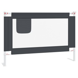 vidaXL Kleinkind-Bettschutzgitter Dunkelgrau 100x25 cm Stoff