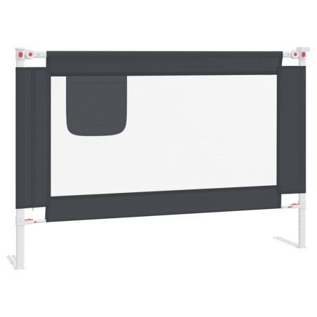 vidaXL Kleinkind-Bettschutzgitter Dunkelgrau 100x25 cm Stoff