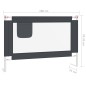 vidaXL Kleinkind-Bettschutzgitter Dunkelgrau 100x25 cm Stoff vidaXL Kleinkind-Bettschutzgitter Dunkelgrau 100x25 cm Stoff