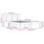 vidaXL Massivholzbett Weiß 180x200 cm vidaXL Massivholzbett Weiß 180x200 cm