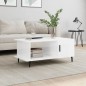 vidaXL Couchtisch Hochglanz-Weiß 90x50x40 cm Holzwerkstoff vidaXL Couchtisch Hochglanz-Weiß 90x50x40 cm Holzwerkstoff