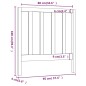 vidaXL Kopfteil Schwarz 95x4x100 cm Massivholz Kiefer