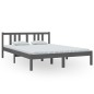 vidaXL Massivholzbett Grau 140x200 cm vidaXL Massivholzbett Grau 140x200 cm