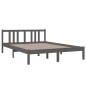 vidaXL Massivholzbett Grau 140x200 cm vidaXL Massivholzbett Grau 140x200 cm