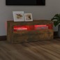 vidaXL TV-Schrank mit LED-Leuchten Räuchereiche 90x35x40 cm vidaXL TV-Schrank mit LED-Leuchten Räuchereiche 90x35x40 cm